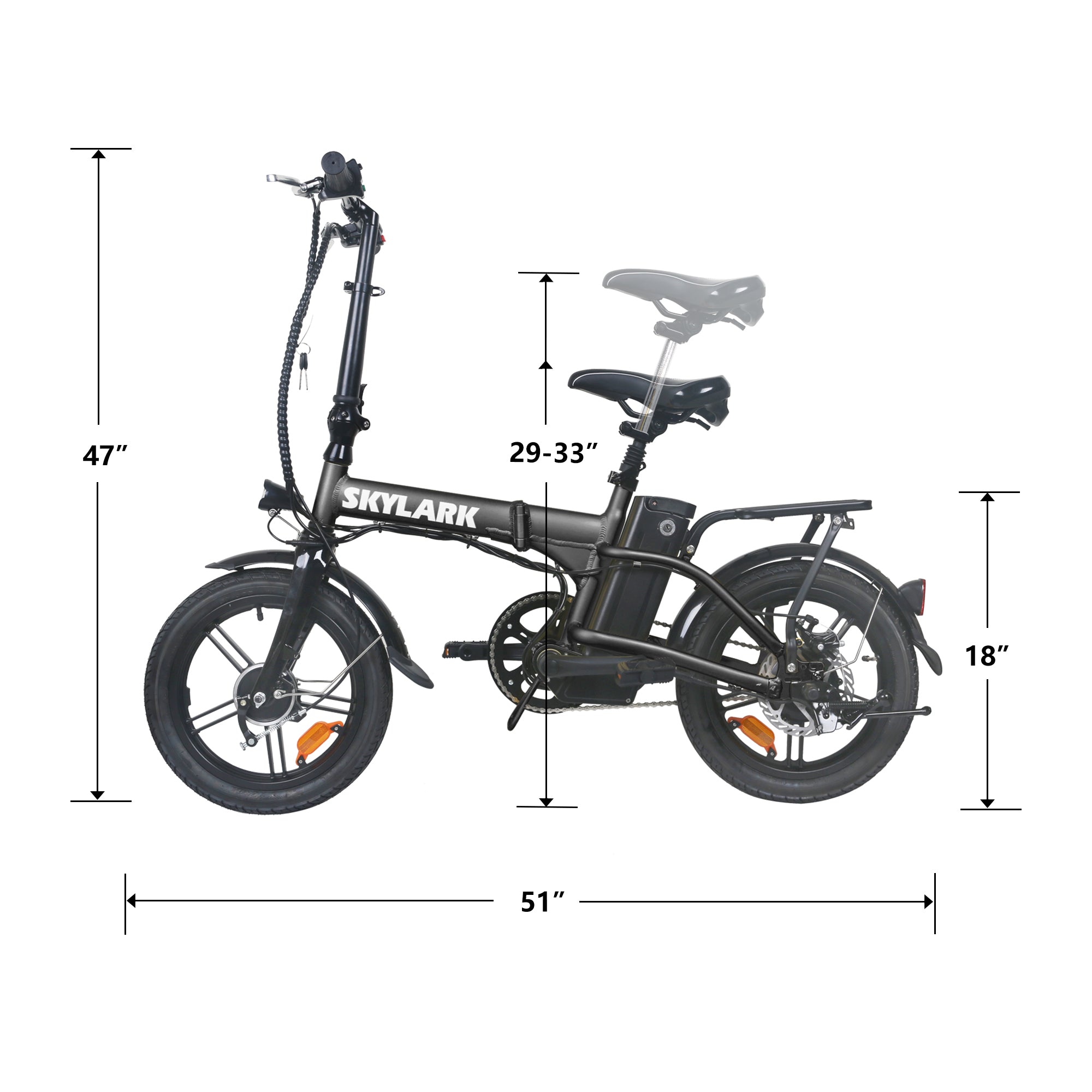 Nakto Skylark Foldable Compact Electric Bike – City & Campus Commuter