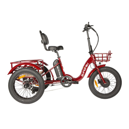 EUNORAU One-Trike 2.0 Foldable Electric Trike – Stable 3-Wheel Commuter