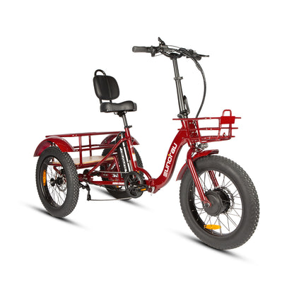 EUNORAU One-Trike 2.0 Foldable Electric Trike – Stable 3-Wheel Commuter