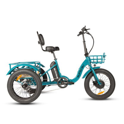 EUNORAU One-Trike 2.0 Foldable Electric Trike – Stable 3-Wheel Commuter