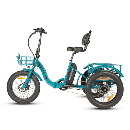 EUNORAU One-Trike 2.0 Foldable Electric Trike – Stable 3-Wheel Commuter