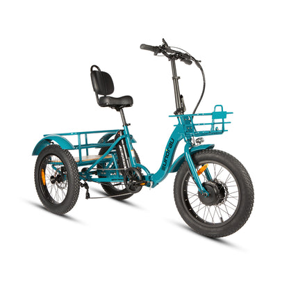 EUNORAU One-Trike 2.0 Foldable Electric Trike – Stable 3-Wheel Commuter