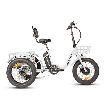 EUNORAU One-Trike 2.0 Foldable Electric Trike – Stable 3-Wheel Commuter