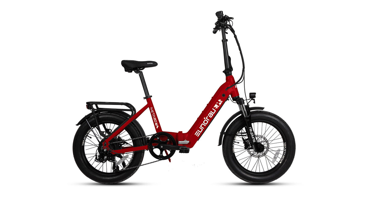 EUNORAU META Foldable (META20) Electric Bike - Deep Crimson