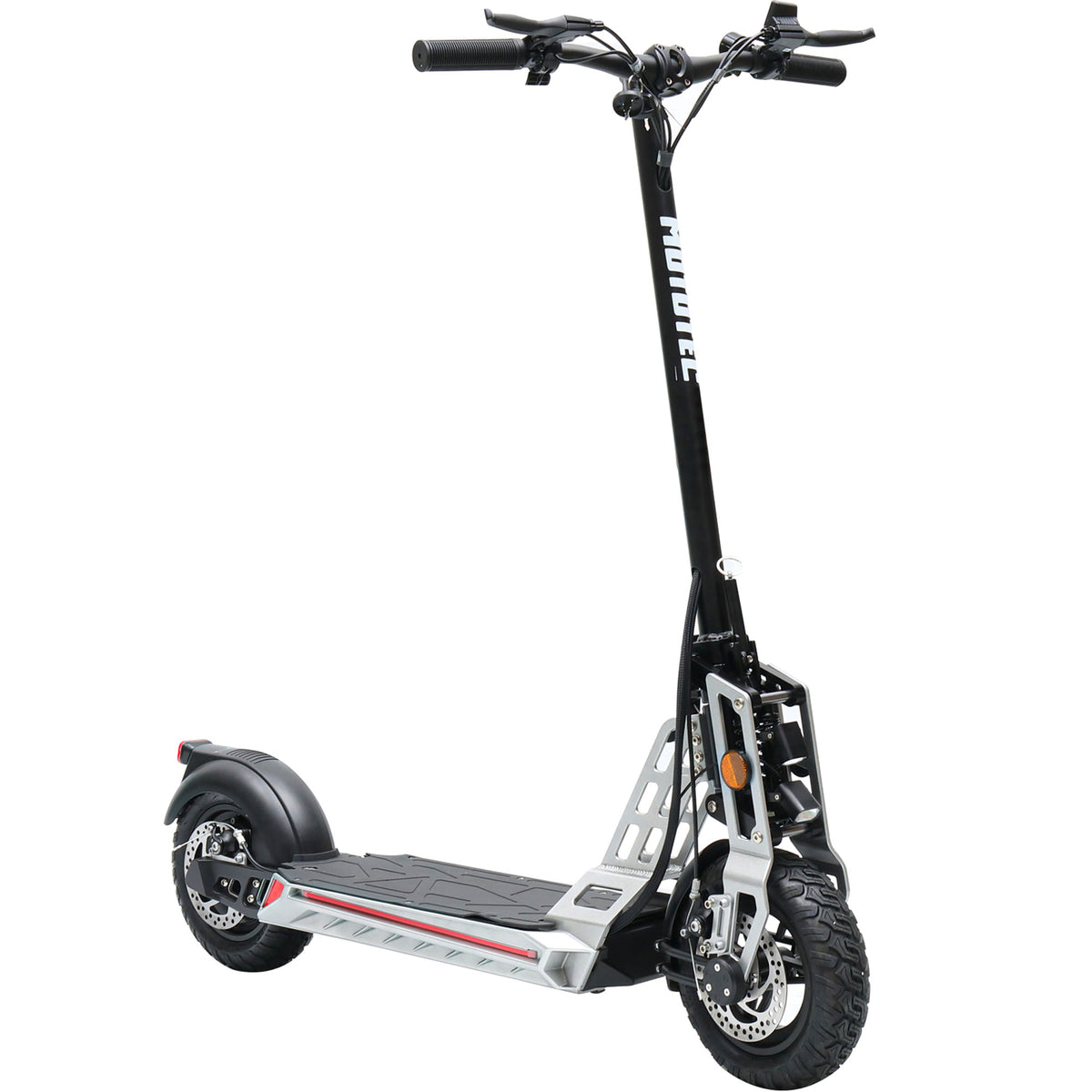 MotoTec Free Ride 48V 600W Electric Scooter - Silver detail