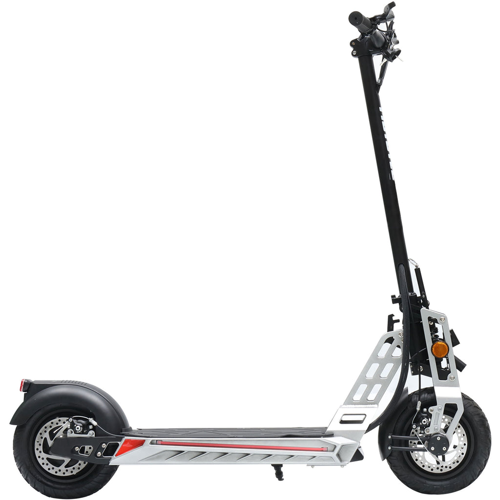 MotoTec Free Ride 48V 600W Electric Scooter - Silver detail