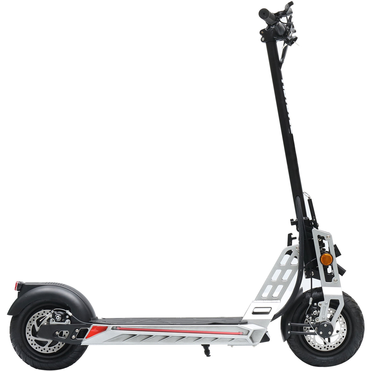 MotoTec Free Ride 48V 600W Electric Scooter - Silver detail