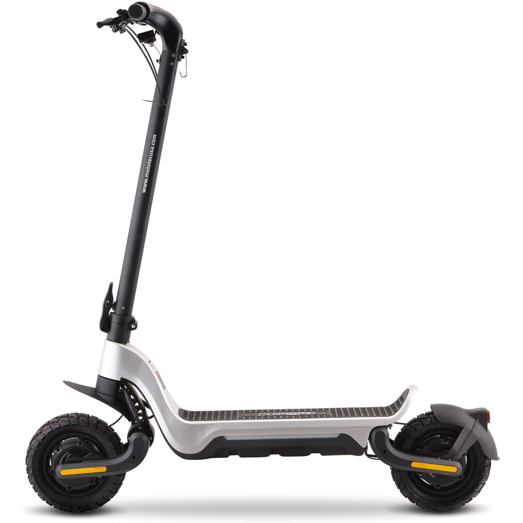 MotoTec Fury 48V 1000W Electric Scooter - Silver detail