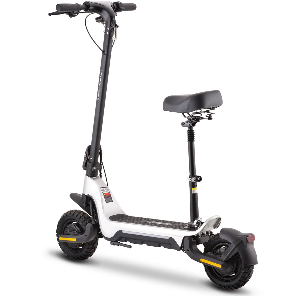 MotoTec Fury 48V 1000W Electric Scooter - Silver detail